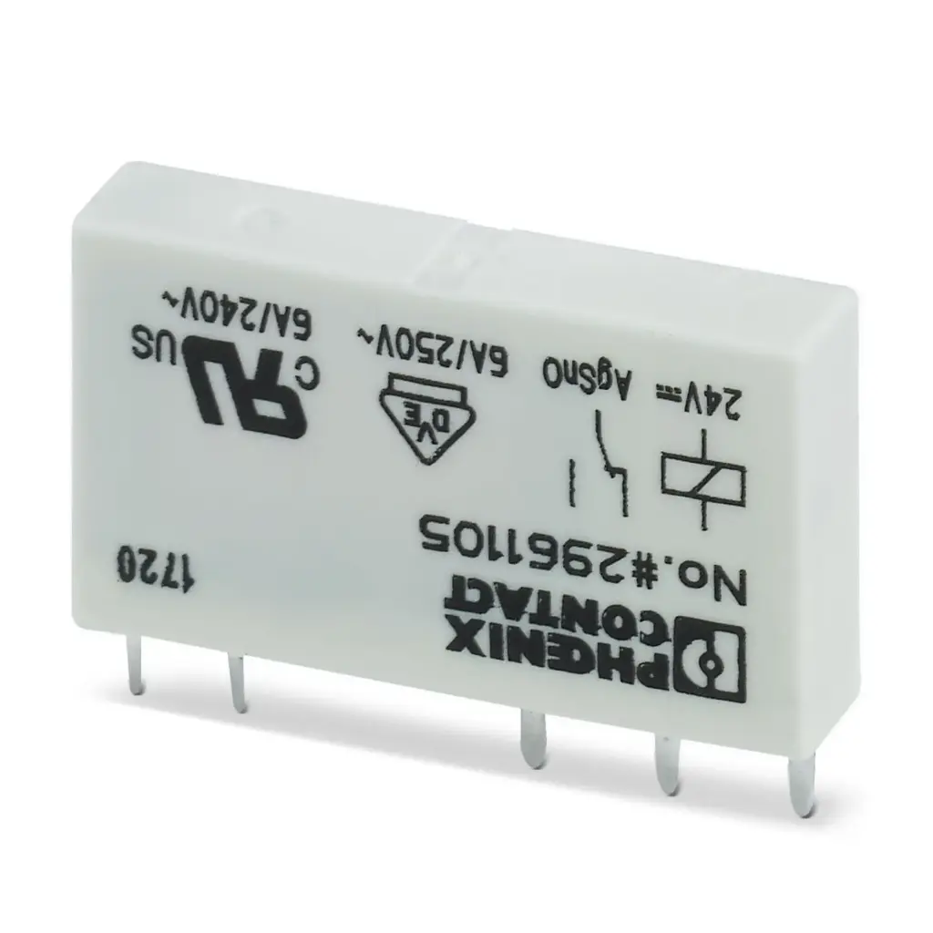 Relais de puissance miniature enfichable à contact de puissance, 1 contact inverseur, tension d'entrée 24 V DC REL-MR- 24DC/21 (min 20pcs)