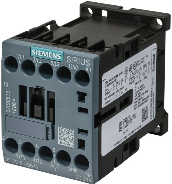 Contacteur de puissance, AC-3e/AC-3, 16 A, 7,5 kW / 400 V, 3 pôles, 24 V DC, contacts auxiliaires : 1 NO, borne à vis, taille : S00