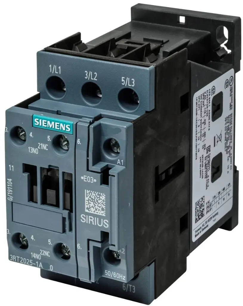 Contacteur de puissance, AC-3e/AC-3, 17 A, 7,5 kW / 400 V, 3 pôles, AC 24 V, 50 Hz, contacts auxiliaires : 1 NO + 1 NF, borne à vis, taille : S0 