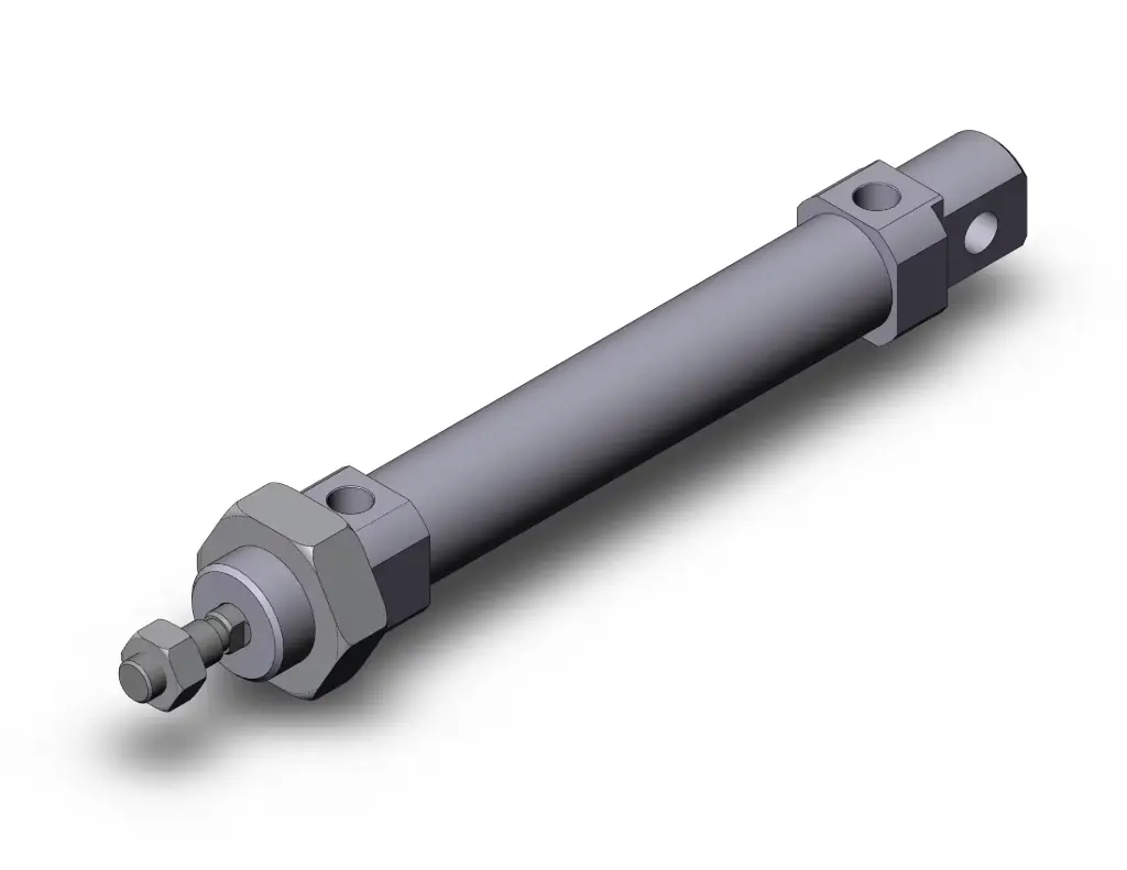 C(D)85, Vérin aux normes ISO, double effet, simple tige - Alésages (mm) : 8, 10, 12, 16, 20, 25 - Courses standard jusqu'à 300 mm - Compatible avec les détecteurs