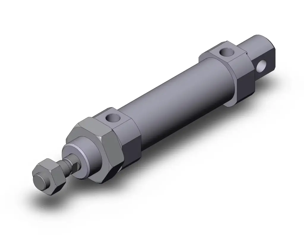 C(D)85, Vérin aux normes ISO, double effet, simple tige - Alésages (mm) : 8, 10, 12, 16, 20, 25 - Courses standard jusqu'à 300 mm - Compatible avec les détecteurs