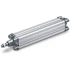 CP96S(D), Vérin ISO 15552, Double effet, simple tige/tige traversante avec amortissement pneumatique aux deux extrémités et amortissement élastique - alésage (mm): 32, 40, 50, 63, 80, 100 - course: 25 à 2000mm - détecteurs compatibles.