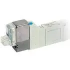 SY5000, Electrodistributeur 5/2, 5/3, tous modèles - Plage de pression d'utilisation : -100 kPa à 0.7 - Température d'utilisation [°C] : -10 à 50 (hors gel) - Tension nominale de la bobine [CC] : 24, 12 V - Protection : IP67 (conforme IEC60529)