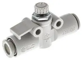 [AS2052F-08] Régleurs de débit, Standard, Raccord instantané, Manipulation simple, En ligne, Standard Tube ∅8