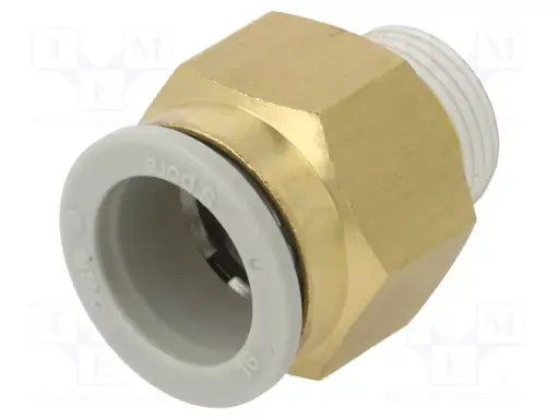 [KQ2H16-03AS] KQ2H, Raccords instantanés de couleur blanche - Connecteur mâle