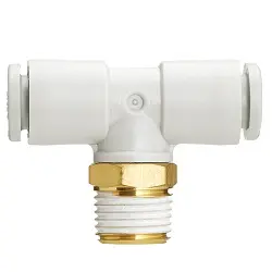 [KQ2T04-01AS] KQ2T, Raccords instantanés de couleur blanche - Té mâle