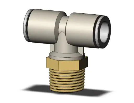[KQ2T10-03AS] Raccord Té mâle R 3/8 diamètre D10