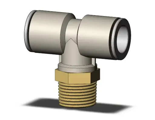 [KQ2T12-03AS] Raccord Té mâle R 3/8 diamètre D12