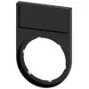 [3SU1900-0AG10-0AA0] Porte-étiquette, 22mm, plat, Cadre arrondi en bas, noir, pour plaquette de repérage 12,5 mm x 27 mm, à coller