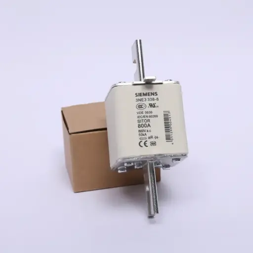 [3NE3334-0B] Cartouche fusible SITOR, avec contacts à couteau fendus NH2, In: 500A, aR, Un AC: 1000V, indicateur frontal