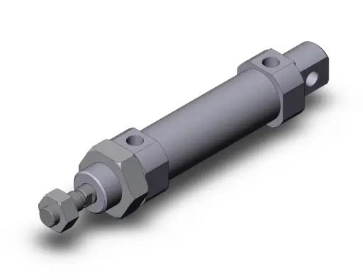 [CD85N25-40-B] C(D)85, Vérin aux normes ISO, double effet, simple tige - Alésages (mm) : 8, 10, 12, 16, 20, 25 - Courses standard jusqu'à 300 mm - Compatible avec les détecteurs