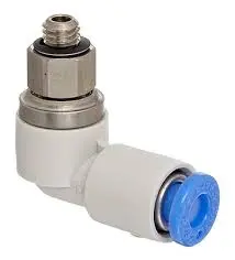[KSL06-M5] Raccord rotatif à une touche, taille de tube de 6 mm, mâle, filetage M, série Ks